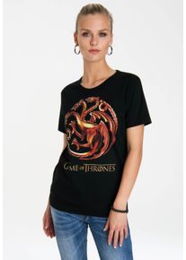 logoshirt Damen T-Shirt "Game of Thrones", schwarz, casual, Gr. XXL, bedruckt, 100% Baumwolle, Shirts, mit lizenziertem Originaldesign