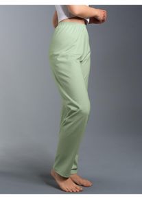 TRIGEMA Damen Schlafanzug "TRIGEMA Schlafanzughose", Gr. M, grün, 100% Baumwolle, Basic, Homewear-Sets