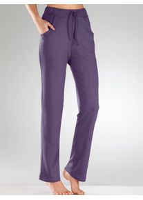 Plantier Damen Leggings, Gr. 18, lila, 64% Viskose, 30% Polyester, 6% Elasthan, unifarben, Hosen