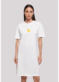 F4NT4STIC Damen Shirtkleid "Ente Gelb", weiß, casual, Gr. XL, Obermaterial: 100% Baumwolle, Kleider, Print