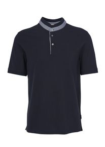 Bugatti Herren Poloshirt, blau, casual, Gr. M, unifarben, 100% Baumwolle, Shirts, mit Stehkragen