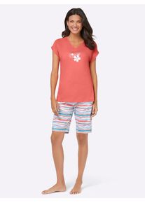 Damen Shorty, Gr. 48, orange, 100% Baumwolle, Homewear-Sets