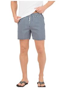 TRIGEMA Herren Shorts "TRIGEMA Bade-/Freizeitshorts mit Druckmotiv", blau, sportlich, Gr. L, 50% Baumwolle, 50% Polyamid, Hosen