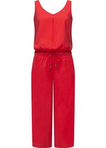 Ragwear Damen Jumpsuit "Suky", rot, casual, Gr. XXL, 80% Viskose, 20% Polyester, Overalls, schicker, langer Damen Overall mit Tunnelzug