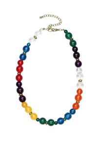 Damen Kette mit Anhänger "Hildi", bunt, Basic, Collezione Alessandro, Glas, Halsketten, aus Glasperlen in verschiedenen Größen