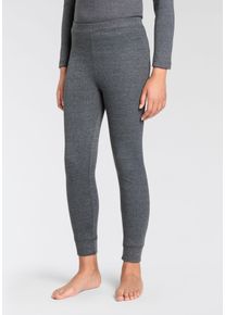HEATKEEPER Kinder Thermounterhose, Gr. 152, grau, Obermaterial: 50% Baumwolle, 50% Polyester, unifarben, Unterhosen, Thermohose für Jungen und Mädchen