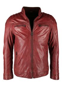 JCC Herren Lederjacke "40700", rot, Gr. 50, Oberstoff: 100% Lammnappa-Leder / Futter: 55% Baumwolle, 45% Polyester / Ärmelfutter: 100% Polyester /
