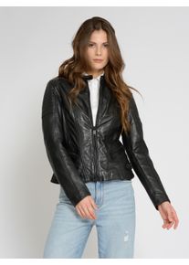 Mustang Damen Lederjacke "31022105", schwarz, Gr. S, Obermaterial: 100% Lammleder / Futter: 100% Baumwolle / Ärmelfutter: 100% Polyester /