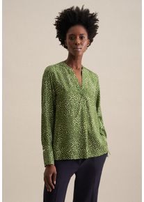 Seidensticker Damen Klassische Bluse "Schwarze Rose", grün, Gr. 36, gemustert, 100% Viskose, Blusen, Tunika Druck