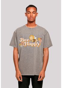 F4NT4STIC Herren T-Shirt "Die Biene Maja Bee Happy Heroes of Childhood", grau, casual, Gr. XS, Obermaterial: 100% Baumwolle, Shirts, Nostalgie,