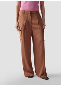 Lecomte Damen Jerseyhose "Lecomte Stilvolle Cargo-Hose in Erdton", braun, klassisch, Gr. 40, unifarben, 100%Viskose, Hosen