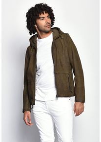 Maze Herren Lederjacke "Baton", grün, Gr. XL, Obermaterial: 100% Lammleder/ Innenmaterial 100% Baumwolle / Ärmelfutter: 100% Polyester, Jacken