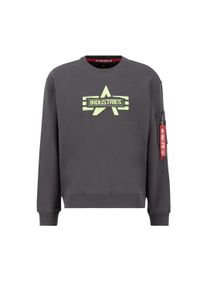 Herren Sweater "Alpha Industries Men - Sweatshirts Logo Edge Crewneck", grau, Gr. XXXL, Alpha Industries, Obermaterial: 80% Baumwolle, 20% Polyester,
