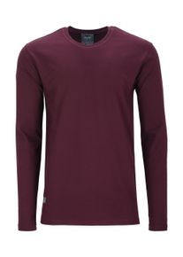 Herren Langarmshirt, rot, casual, Gr. XXL, Ahorn Sportswear, unifarben, 100% Baumwolle, Shirts, mit Rundhalsausschnitt