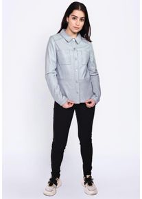 Maze Damen Lederjacke "42020134", blau, Gr. XS, Obermaterial: 100% Leder, Lammnappa / Innenfutter: 100% Polyester / Ärmelfutter: 100% Polyester,
