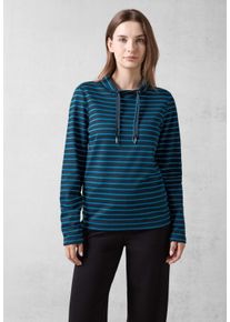 Cecil Damen Langarmshirt, blau, casual, Gr. S, gestreift, Web, Stoff, 60% Baumwolle, 40% Polyester, Shirts, aus softem Materialmix