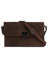 Bruno Banani Damen Umhängetasche, braun, Leder, unifarben, leicht glänzend, Taschen, echt Leder