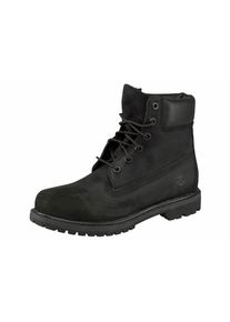Timberland Schnürboots "Timberland Premium 6 INCH LACE UP", Gr. 38, schwarz, Leder, sportlich, Schuhe, Winterstiefel, Schnürstiefel, Winterschuhe,