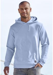 John Devin Herren Hoodie, blau, casual, Gr. S, unifarben, angeraute Sweatware, Obermaterial: 60% Baumwolle, 40% Polyester, Sweatshirts, Langarm,