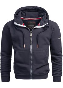 Herren Sweatjacke "ASBergamo", blau, Gr. S, Alessandro Salvarini, Obermaterial: 65% Baumwolle, 35% Polyester, Sweatjacken, aus hochwertigem, warmem