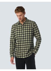 NO EXCESS Herren Langarmhemd "NO EXCESS Kariertes Hemd", grau, casual, Gr. XXL, 52% Viskose, 48% Baumwolle, Hemden