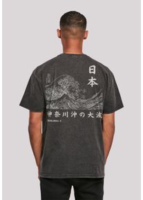 F4NT4STIC Herren T-Shirt "Kanagawa Welle", schwarz, casual, Gr. S, Obermaterial: 100% Baumwolle, Shirts, Print