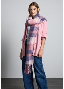 Street One Damen Halstuch, rosa, casual, kariert, Stoff, 100% Polyester, Modetücher, mit Farbmix