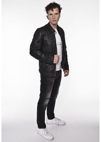 Mustang Herren Lederjacke "3102126", schwarz, Gr. S, Obermaterial: 100% Leder, Lamm / Innenfutter: 100% Baumwolle / Futter: 100% Polyester /