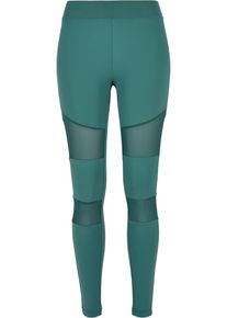 Urban Classics Damen Leggings "Urban Classics Damen Ladies Tech Mesh Leggings", grün, Gr. XS, unifarben, 80% Polyamid, 20% Elasthan, Hosen