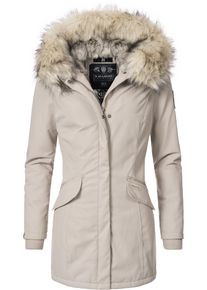Navahoo Damen Wintermantel "Cristal", beige, modisch, Gr. XXL, Oberstoff: 65% Polyester, 35% Baumwolle, Futter: 100% Polyester, Wattierung: 100%