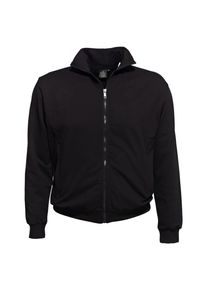 Herren Sweatjacke, schwarz, sportlich, Gr. 8XL, Ahorn Sportswear, bestickt, unifarben, 100% Baumwolle, Sweatjacken, in sportlichem Design