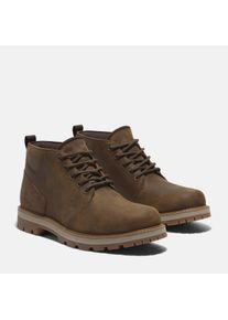 Timberland Herren Schnürboots "BRITTON ROAD MID LACE UP WATERPROOF CHUKKA BOOT", Gr. 42, braun, Leder, Synthetik, sportlich, Schuhe, Winterstiefel,