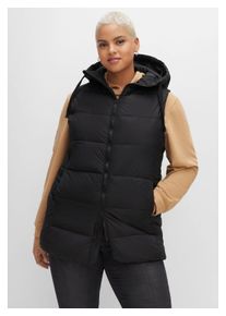 sheego Damen Steppweste "Große Größen", schwarz, casual, Gr. 46, unifarben, Obermaterial: 100% Polyamid;Futter: 100% Polyester;Wattierung: 100%