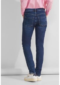 Street One Damen Gerade Jeans, blau, casual, Gr. 24, unifarben, Jeans, 85% Baumwolle, 9% Polyester, 4% Elastomultiester, 2% Elasthan, Jeans, High
