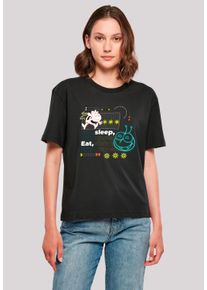 F4NT4STIC Damen T-Shirt "Die Biene Maja Eat Sleep Rave Repeat", schwarz, casual, Gr. XXL, Obermaterial: 100% Baumwolle, Shirts, Retro, Heroes of