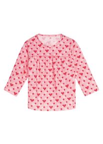 TRIGEMA Kinder Sweatshirt "TRIGEMA Langarmshirt mit süßem Herzchen-Muster", rosa, Basic, Gr. 92, 100% Baumwolle, Sweatshirts