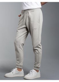 TRIGEMA Herren Jerseyhose "TRIGEMA Jogginghose mit Bündchen", grau, casual, Gr. XL, 70% Baumwolle, 30% Polyester, Hosen