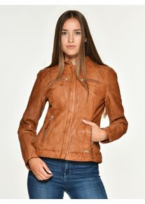 Mustang Damen Lederjacke "Amilia", braun, Gr. XL, Obermaterial: 100% Leder, Lamm / Futter: 100% Baumwolle / Ärmelfutter: 100% Polyester, Jacken