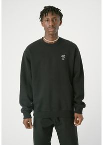 Cleptomanicx Herren Strickpullover "Sketch Gull", schwarz, casual, Gr. S, bestickt, 100% Baumwolle, Pullover, mit lockerem Schnitt