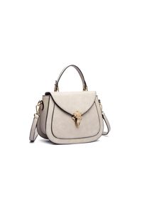 Damen Umhängetasche "Alessa", Collezione Alessandro, beige, Lederimitat, Taschen, mit aufgesetztem Steckfach