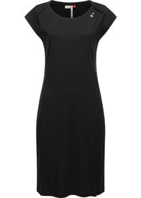 Ragwear Damen Shirtkleid "Rivan Solid", schwarz, casual, Gr. S, 50% Baumwolle, 50% Modal, Kleider, süßes Sommerkleid mit Eingriffstaschen