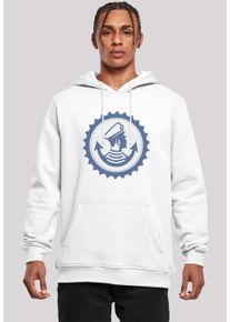 F4NT4STIC Herren Kapuzenpullover "Knut und Jan Hamburg", weiß, casual, Gr. XS, Obermaterial: 65% Baumwolle, 35% Polyester, Pullover, Print