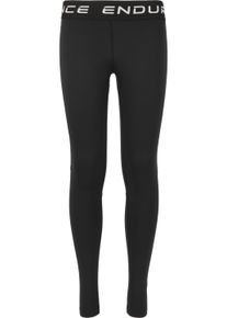 Endurance Kinder Lauftights "Power Jr", schwarz, sportlich, Gr. 140, unifarben, 90% Polyester, 10% Elasthan, Hosen, mit Quick-Dry-Technologie und