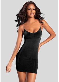 Lascana Damen Shaping-Kleid, Gr. M, schwarz, Obermaterial: 73% Polyamid, 27% Elasthan, Basic, Kleider, SEAMLESS mit transparenten Trägern, Shape