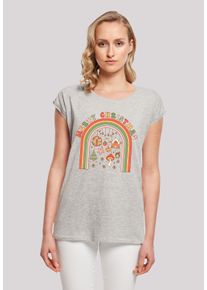 F4NT4STIC Damen T-Shirt "Merry Weihnachten Cozy Vibes", grau, casual, Gr. 4XL, Obermaterial: 100% Baumwolle, Shirts, Premium Qualität,