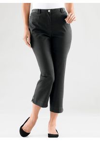COSMA Damen 7/8-Hose, schwarz, Gr. 40, unifarben, 97% Baumwolle, 3% Elasthan, Hosen