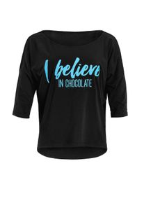WINSHAPE Damen 3/4-Arm-Shirt "MCS001 ultra leicht", schwarz, Gr. XS, 50% Modal, 50% Baumwolle, Shirts, mit Neon blauem Glitzer-Aufdruck