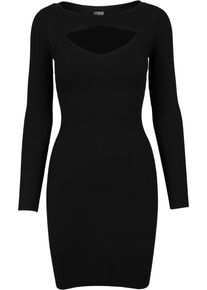 Urban Classics Damen Shirtkleid "Urban Classics Damen Ladies Cut Out Dress", schwarz, klassisch, Gr. M, unifarben, 35% Viskose, 35% Polyacryl, 30%