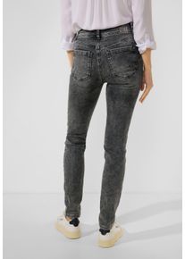 Street One Damen Slim-fit-Jeans, grau, casual, Gr. 34, unifarben, Jeans, 82% Baumwolle, 16% Polyester, 2% Elasthan, Jeans, 4-Pocket Style