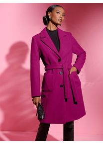 CRÉATION L CREATION L Damen Kurzmantel, pink, Gr. 40, unifarben, unifarben mit Farbeinsatz, unifarben mit Farbeinsätzen, 70% Polyester, 30% Wolle, Mäntel